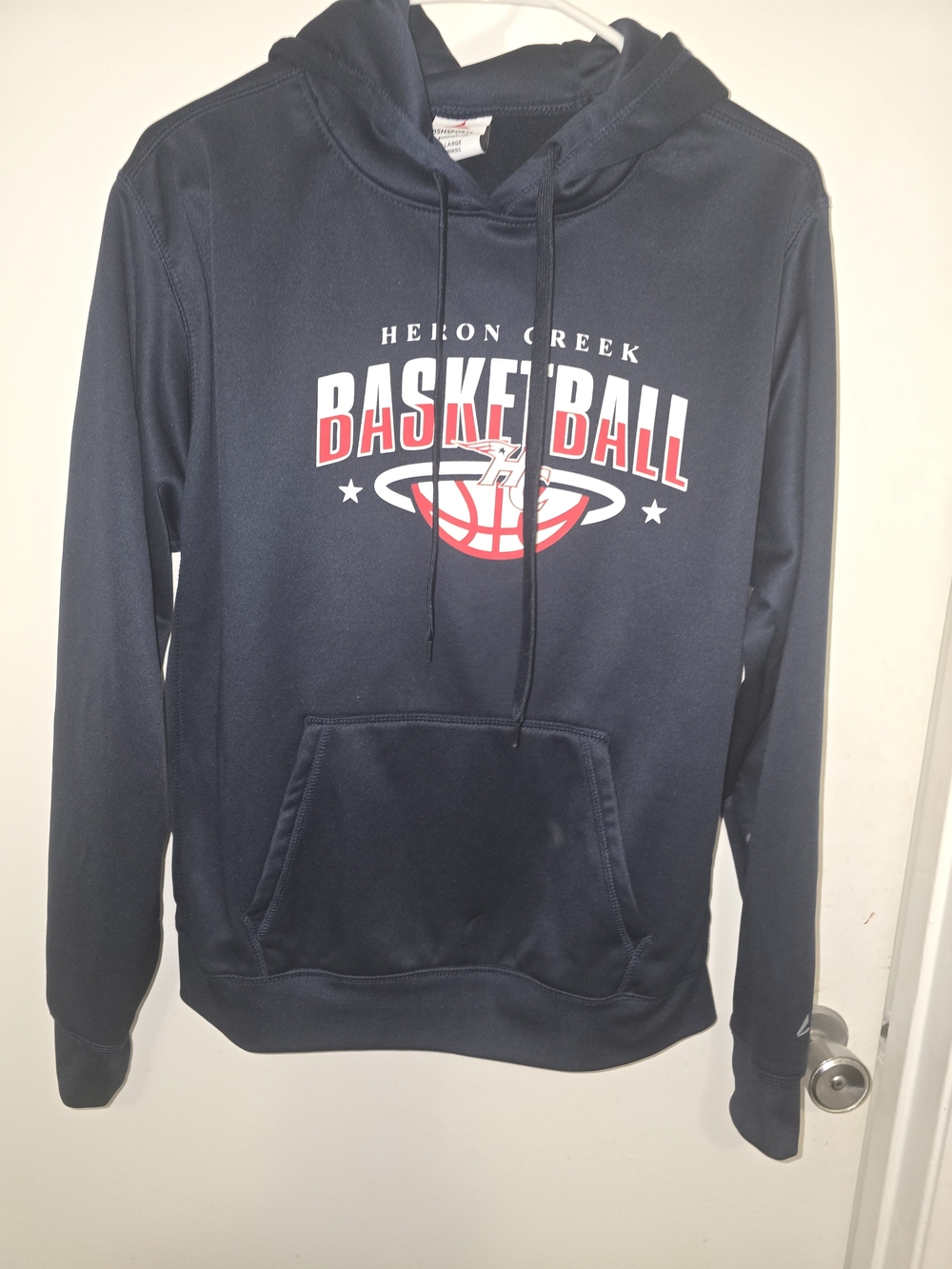 Navy Basketball Crewneck Hoodie